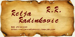 Relja Radinković vizit kartica